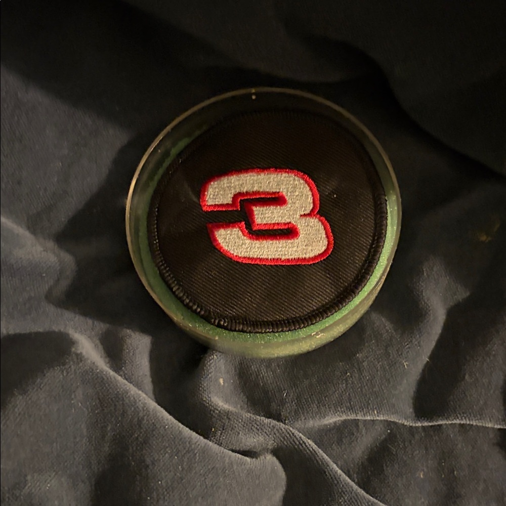 Black and Red Number 3 Dale Earnhardt Patch.
